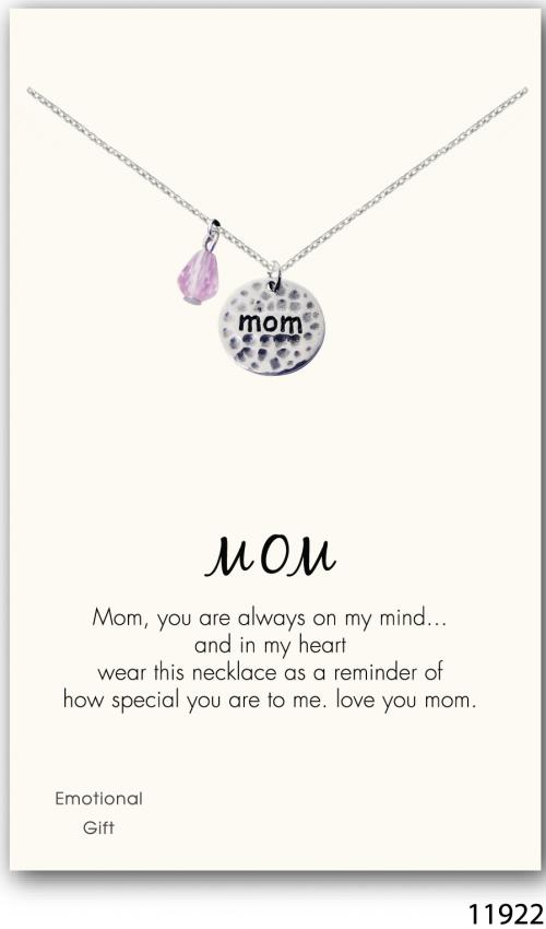 Mom silver pendant